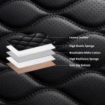 Luxury Faux Leather Car Seat Cover Front Bottom Seat Cushion Cover, Anti-Slip and Wrap Around The Bottom, Universal Fit for Most Cars, Black Car Interior Accessories - 1 Pieces - Image 2